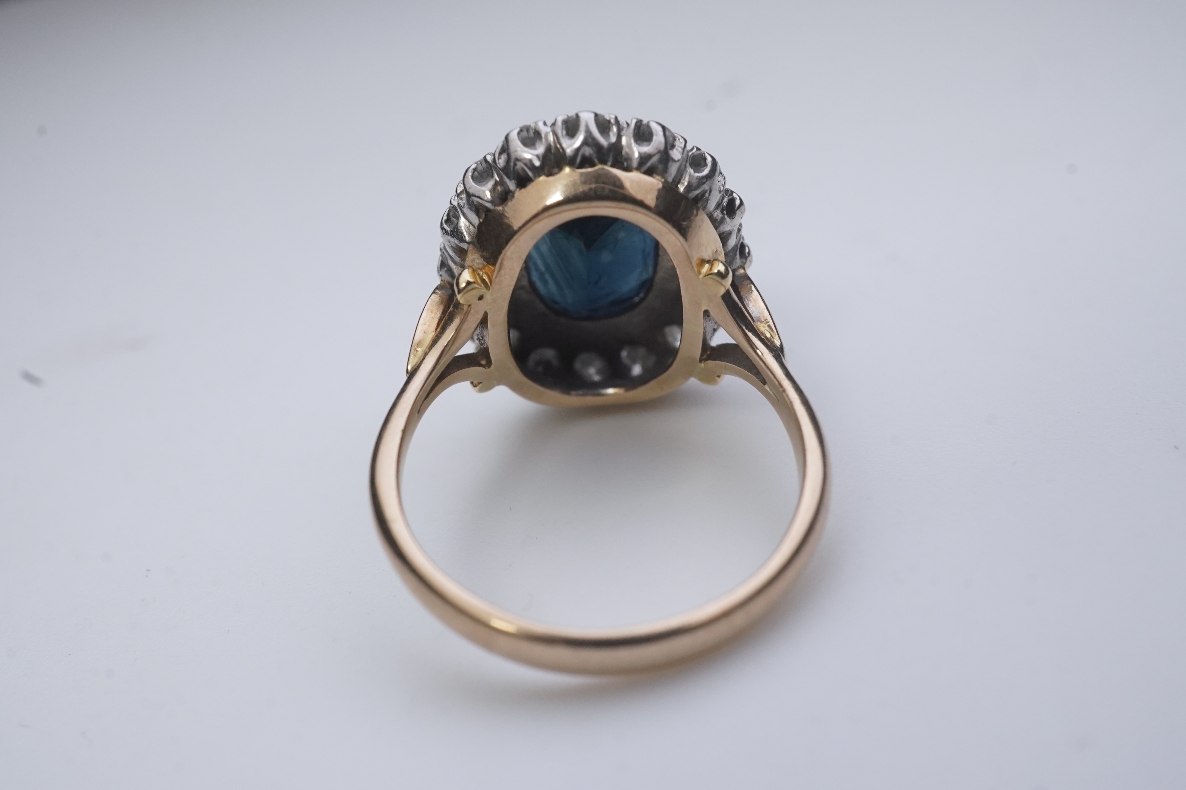 A sapphire and diamond ring